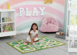 Delta Children Rugs Large Road Map Activity Rug For Girls And Boys - 54-inch L X 39-inch W
