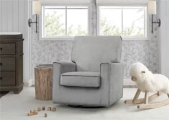 Delta Children What's New Sophie Nursery Glider Swivel Chair With LiveSmart Fabric