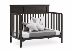 Delta Children Baby Cribs Sweet Beginnings Hart Flat Top 6-in-1 Convertible Crib