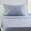 Delta Children Navy Gingham 3-Piece Twin Sheet Set
