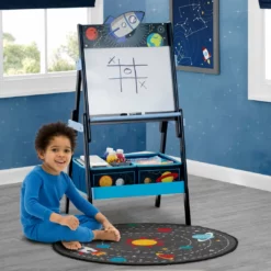 Delta Children Rugs Outer Space Round Area Rug For Kids, 39-Inch