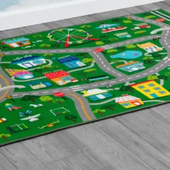 Delta Children Rugs Large Road Map Activity Rug For Girls And Boys - 54-inch L X 39-inch W
