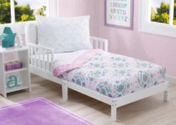 Delta Children Girls 4-Piece Toddler Bedding Set Sheets & Mattress Covers