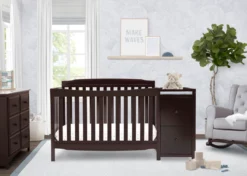 Delta Children Baby Cribs Mason Convertible 6-in-1 Crib And Changer