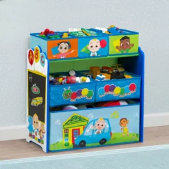 Delta Children Storage CoComelon 6 Bin Design And Store Toy Organizer