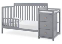 Delta Children Baby Cribs Flynn 5-in-1 Convertible Crib And Changer