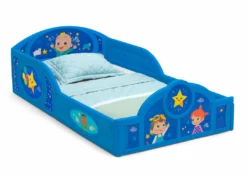 Delta Children Toddler Beds CoComelon Sleep And Play Toddler Bed With Built-In Guardrails