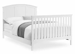 Delta Children Sweet Beginnings Sage Curve Top 6-in-1 Convertible Crib