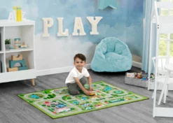 Delta Children Rugs Large Road Map Activity Rug For Girls And Boys - 54-inch L X 39-inch W