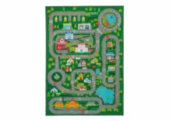 Delta Children Extra Large Road Map Activity Rug For Girls And Boys - 78-inch L X 54-inch W