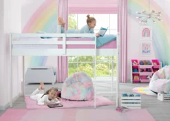 Delta Children Twin Loft Bed With Guardrail And Ladder Twin Beds & Headboards