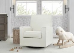 Delta Children What's New Sophie Nursery Glider Swivel Chair With LiveSmart Fabric