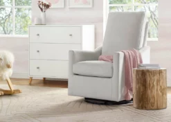 Delta Children Gliders & Rocking Chairs Andie Nursery Glider Swivel Chair With LiveSmart Fabric