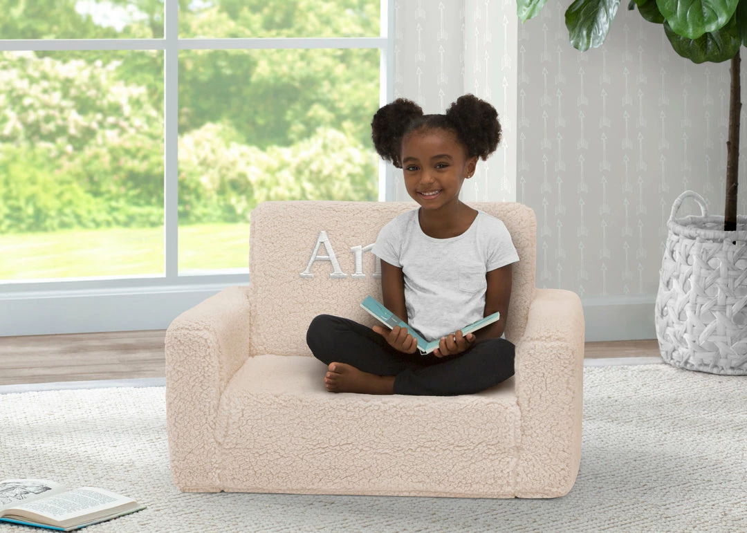 Delta Children Personalized Cozee Flip-Out Sherpa 2-in-1 Convertible Chair To Lounger For Kids What's New 8 Delta Children Personalized Cozee Flip-Out Sherpa 2-in-1 Convertible Chair To Lounger For Kids What's New