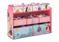 Delta Children Princess Deluxe 9 Bin Design And Store Toy Organizer Storage