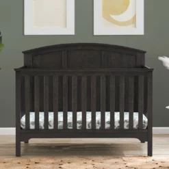 Delta Children Sweet Beginnings Sage Curve Top 6-in-1 Convertible Crib