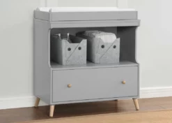Delta Children Essex Convertible Changing Table With Drawer Dressers & Changing Tables