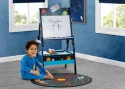 Delta Children Rugs Outer Space Round Area Rug For Kids, 39-Inch