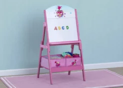 Delta Children Trolls World Of Tour Wooden Activity Easel With Storage Gifts