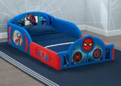 Delta Children Spider-Man Sleep And Play Toddler Bed With Built-In Guardrails Toddler Beds