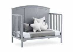 Delta Children Sweet Beginnings Sage Curve Top 6-in-1 Convertible Crib