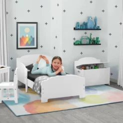 Delta Children Rugs Watercolor Rectangle Area Rug For Kids, 53-Inch X 59-Inch