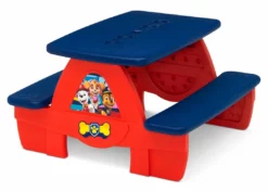 Delta Children What's New PAW Patrol 4 Seat Activity Picnic Table With LEGO Compatible Tabletop
