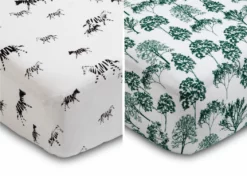 Delta Children What's New Modern Safari Fitted Crib Sheets - 2 Pack