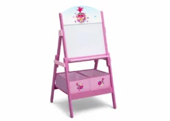 Delta Children Trolls World Of Tour Wooden Activity Easel With Storage Gifts