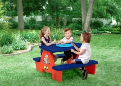 Delta Children What's New PAW Patrol 4 Seat Activity Picnic Table With LEGO Compatible Tabletop
