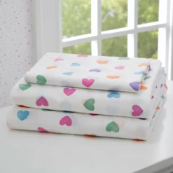 Delta Children Hearts Printed 3-Piece Twin Sheet Set