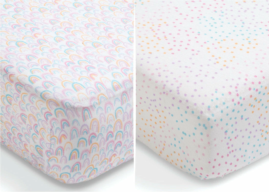 Delta Children Rainbow Confetti Fitted Crib Sheets - 2 Pack What's New 7 Delta Children Rainbow Confetti Fitted Crib Sheets - 2 Pack What's New