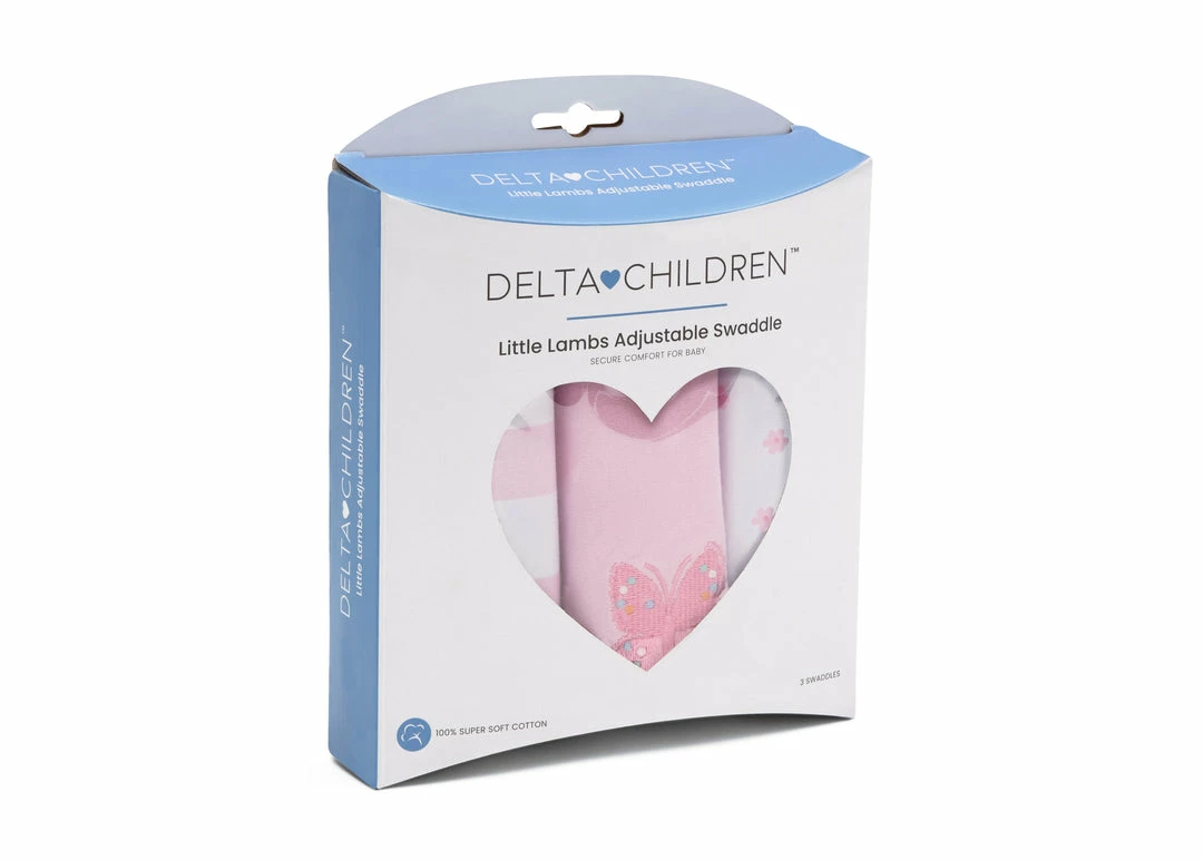 Delta Children Sale Little Lambs Adjustable Swaddle Wrap - Size Small/Medium, Fits Babies 0-3 Months/7-14 Lbs., 3-Pack 5 Delta Children Sale Little Lambs Adjustable Swaddle Wrap - Size Small/Medium, Fits Babies 0-3 Months/7-14 Lbs., 3-Pack