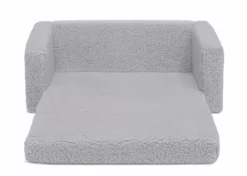 Delta Children Cozee Flip-Out Sherpa 2-in-1 Convertible Sofa To Lounger For Kids