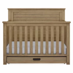 Simmons Kids Caden 6-in-1 Convertible Crib With Trundle Drawer Baby Cribs