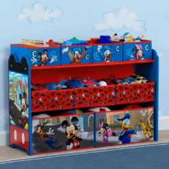Delta Children Mickey Mouse Deluxe 9 Bin Design And Store Toy Organizer Storage