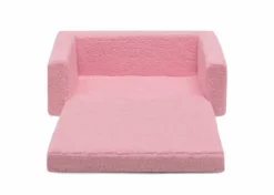 Delta Children Cozee Flip-Out Sherpa 2-in-1 Convertible Sofa To Lounger For Kids