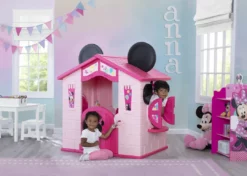 Delta Children Toys & Play Minnie Mouse Plastic Indoor/Outdoor Playhouse With Easy Assembly 10 Delta Children Toys & Play Minnie Mouse Plastic Indoor/Outdoor Playhouse With Easy Assembly