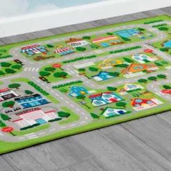 Delta Children Rugs Large Road Map Activity Rug For Girls And Boys - 54-inch L X 39-inch W