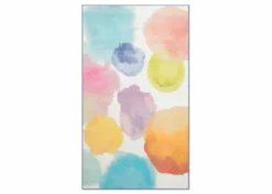 Delta Children Rugs Watercolor Rectangle Area Rug For Kids, 53-Inch X 59-Inch