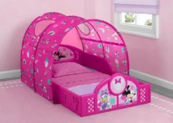 Delta Children Toddler Beds Minnie Mouse Plastic Sleep And Play Toddler Bed With Canopy