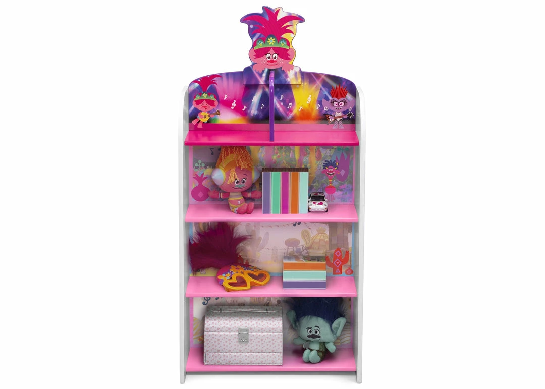 Delta Children Trolls World Tour Wooden Playhouse 4-Shelf Bookcase For Kids Sale 5 Delta Children Trolls World Tour Wooden Playhouse 4-Shelf Bookcase For Kids Sale