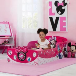 Delta Children Minnie Mouse Interactive Wood Toddler Bed