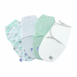 Delta Children Little Lambs Adjustable Swaddle Wrap - Size Extra Small, Fits Babies 0-3 Months/4-7 Lbs., 4-Pack Swaddles