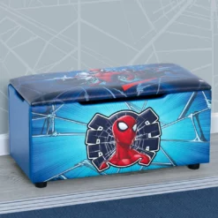 Delta Children Spider-Man Upholstered Storage Bench For Kids