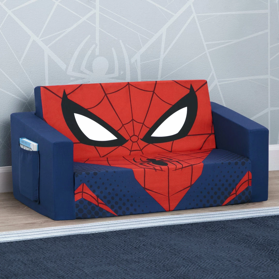 Delta Children Spider-Man Cozee Flip-Out Sofa - 2-in-1 Convertible Sofa To Lounger For Kids 8 Delta Children Spider-Man Cozee Flip-Out Sofa - 2-in-1 Convertible Sofa To Lounger For Kids