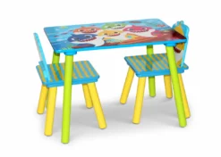 Delta Children Baby Shark 4-Piece Playroom Solution – Set Includes Table And 2 Chairs And 6-Bin Toy Organizer 11 Delta Children Baby Shark 4-Piece Playroom Solution – Set Includes Table And 2 Chairs And 6-Bin Toy Organizer