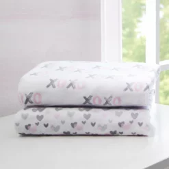 Delta Children What's New Hearts N Kisses Fitted Crib Sheets - 2 Pack