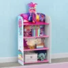 Delta Children Trolls World Tour Wooden Playhouse 4-Shelf Bookcase For Kids Sale