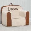 Delta Children Personalized Cozee Sherpa And Faux Leather Chair For Kids